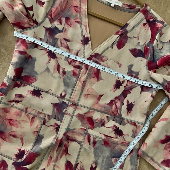 SOLITAIRE By Anthropologie Faux Suede Floral Cardigan Jacket - Picture 10 of 16